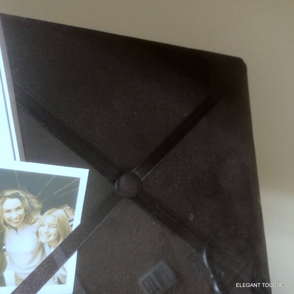 French Bulletin Board Photo Memo Messages Brown Suede Large Sized - Picture 2 of 4